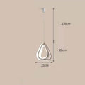 Nordic iron single-head LED pendant lamp with adjustable height, white circle option