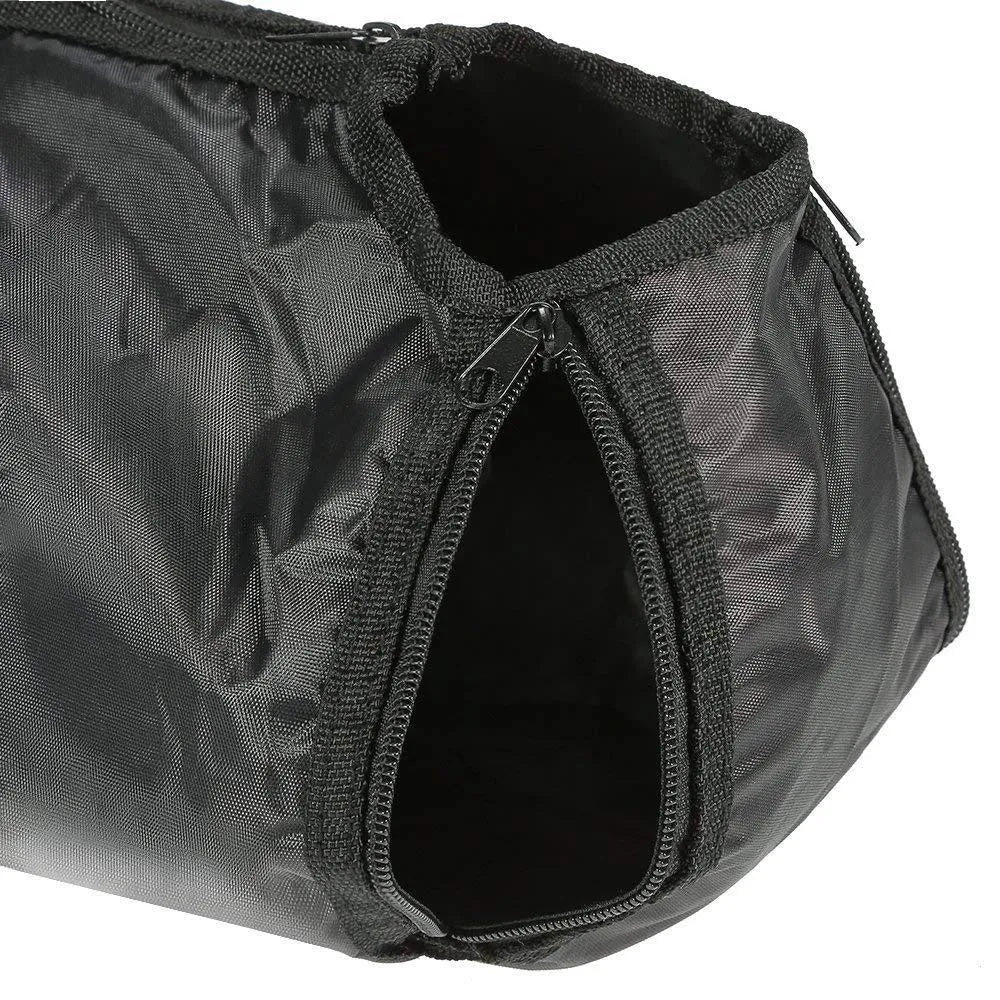 Black cat cleaning bag folds to 10cm with 420D PU Oxford fabric