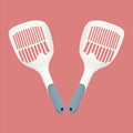 Large plastic cat litter shovel tool for cleaning pet litter trays