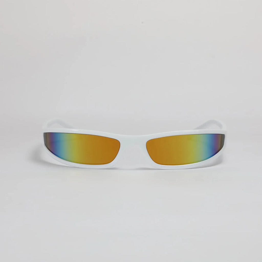 Future style narrow frame sunglasses for women in Mercury colour options including bright black and grey