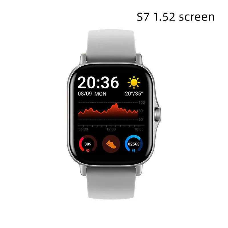 GT20 black smart watch with alloy case and silicone strap on a wrist
