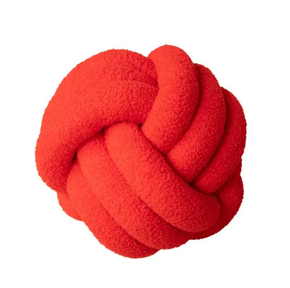 Round lamb wool rope cushion, 27–30cm diameter, plain Nordic style, for living room sofa and bedside