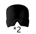 Black elastic cloth gel eye mask with adjustable headband for cold compress headache relief