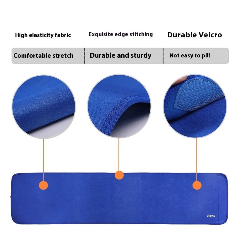 Widened sweat waistband for weightlifting and sports support in black, blue, navy blue, and skin colour