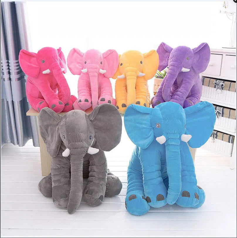 Plush elephant pillow case for children's bedding in multiple colours and sizes