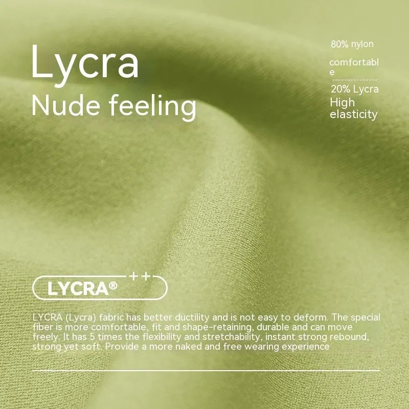 Women's high waist Lycra yoga tight shorts in leaf green colour with belly contracting support for fitness