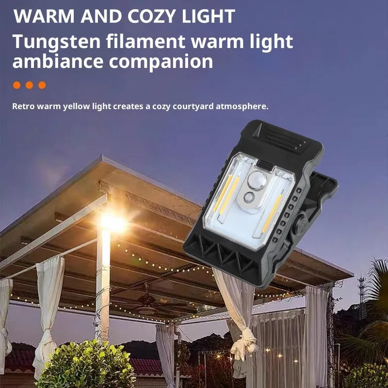 Solar clip lamp outdoor intelligent induction, compact 7.6 x 11.2cm, models YD-21A YD-21B YD-21C