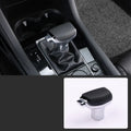 Genuine leather gear shift knob decoration for car interior in black colour