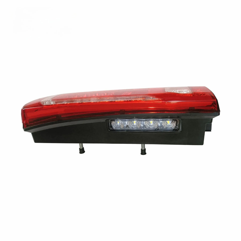 Mercedes-Benz heavy truck LED rear lamp assembly with running water light effect, 380mm by 128mm.