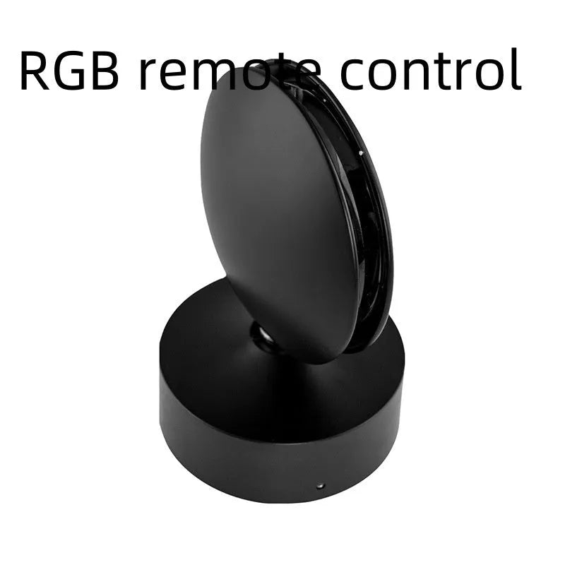 360-degree rotating linear light with RGB remote control in black shell for exhibition display