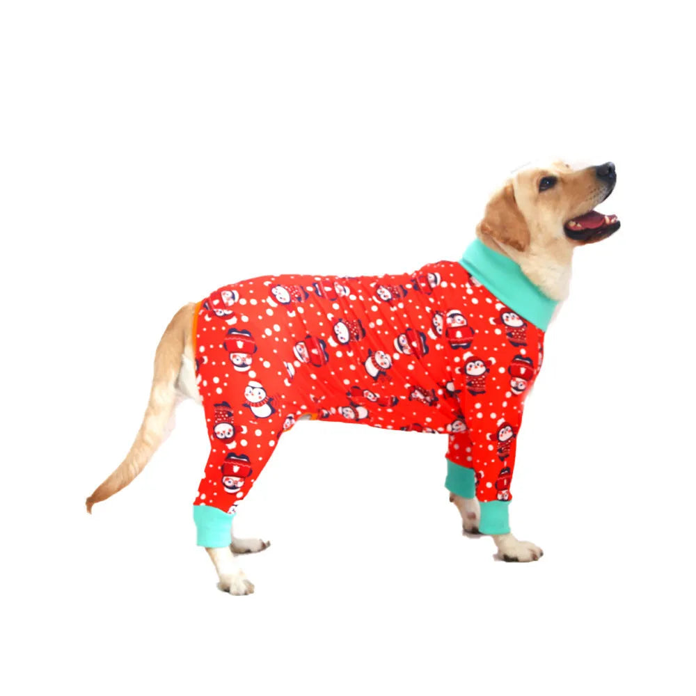 Cotton dog jumpsuit with four-legged coverage in multiple colour options