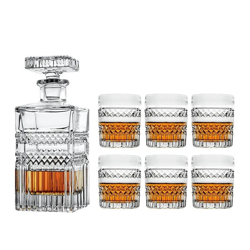 European-style crystal glass white wine glass whiskey glass set 320ml clear retro design