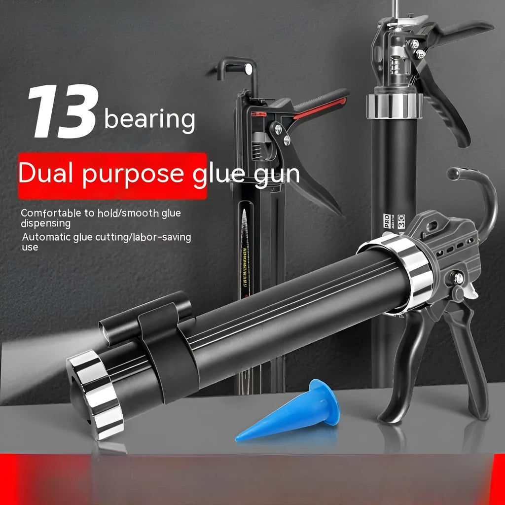 Aluminium glue gun with 13 bearing structure for sealant application
