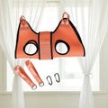 Cat grooming restraint bag with hanging hammock in three measured sizes for nail trimming and bath time