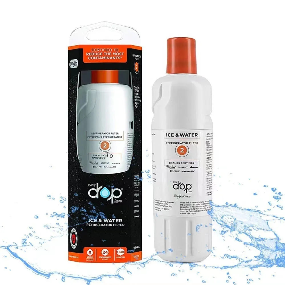 White coconut shell activated carbon refrigerator filter element measuring 230x80x70mm on a plain background