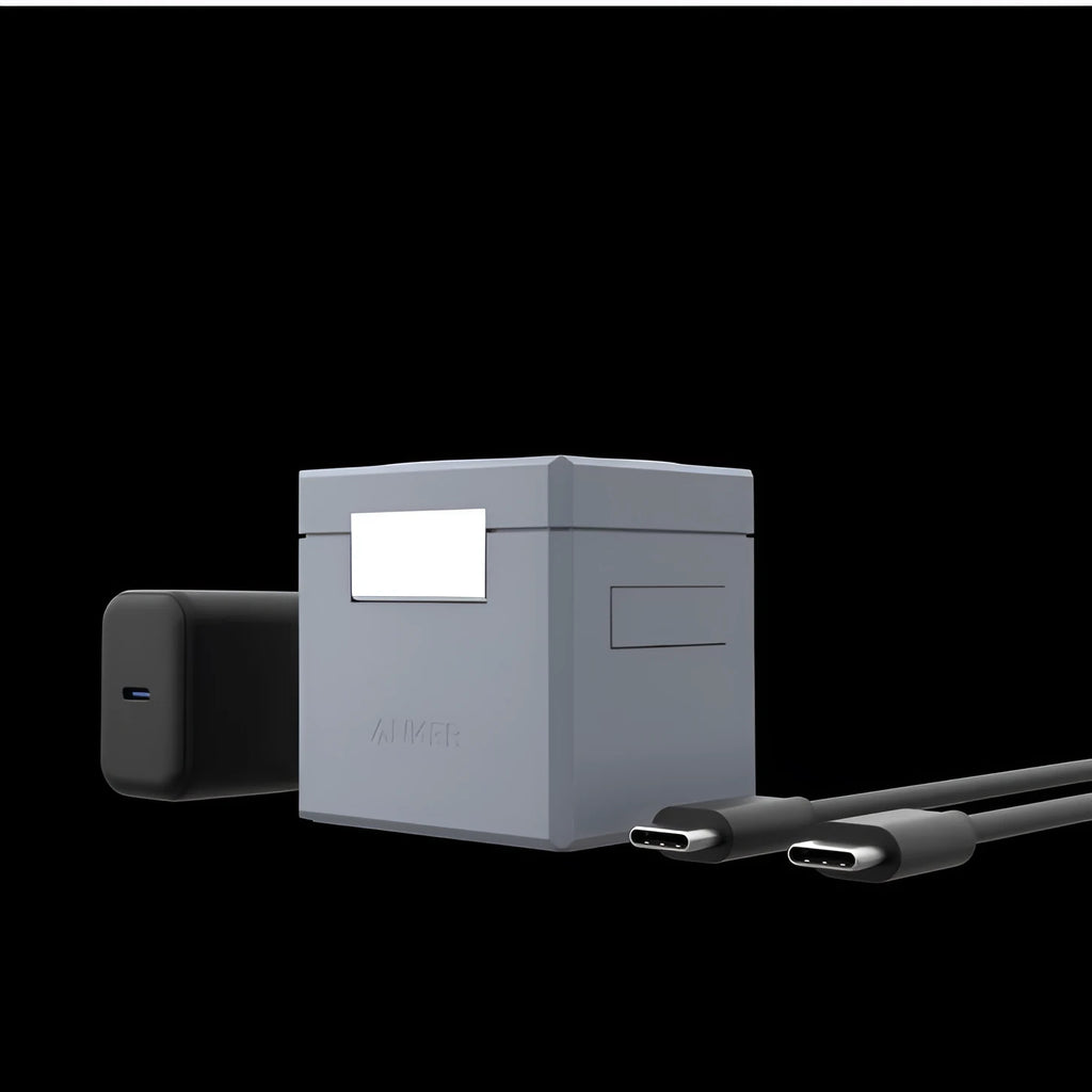 Foldable magnetic wireless charger for iPhone, AirPods and Apple Watch on a table