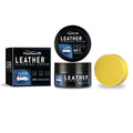 HOMONTH Leather Care Cream 100g tub and sponge for car seats and leather goods