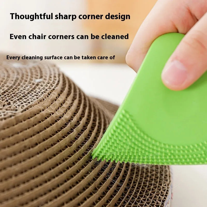 PTE pet hair scraper comb brush for cat grooming and clothing de-furring in four colour options