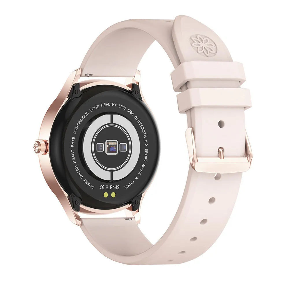 DT86 smart watch bracelet with silicone strap showing step counting and time on 1.09-inch LTPS LCD screen