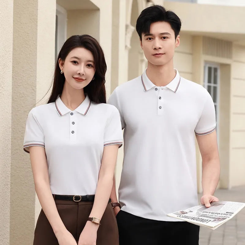 Ice silk polo shirt in army green colour with copper ammonia fibre construction