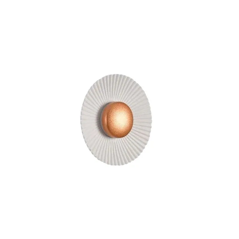 Round aluminium wall lamp with LED light in a choice of six colour finishes.