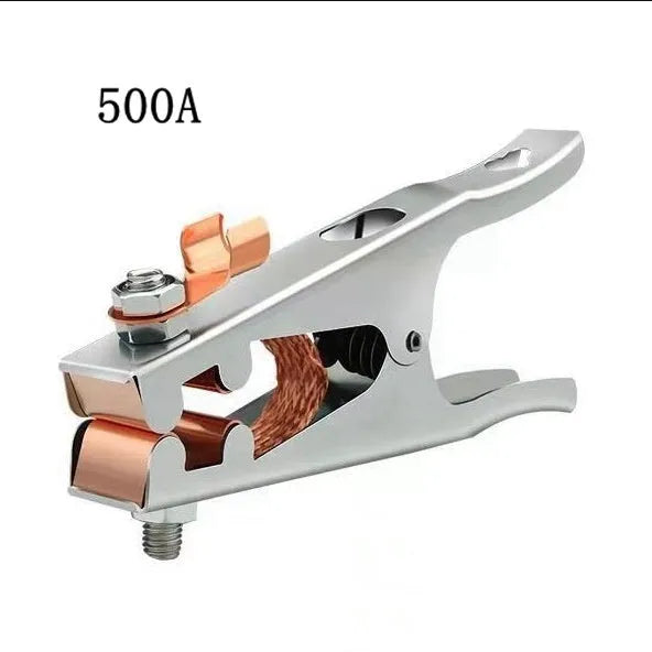 Ground copper ribbon welding iron wire clip with adjustable length, available in 300A to 1000A ratings
