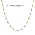 925 silver moon tooth bead clavicle necklace for women electroplated gold silver colour round pendant chain