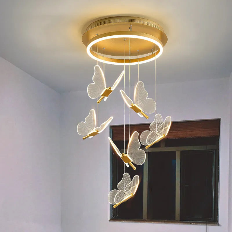 Butterfly table lamp with wrought iron frame and acrylic shade, 15x30cm, 8W, colour changing light
