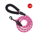 Reflective luminous nylon dog leash 1.5m length 0.8cm width in blue for small medium pets