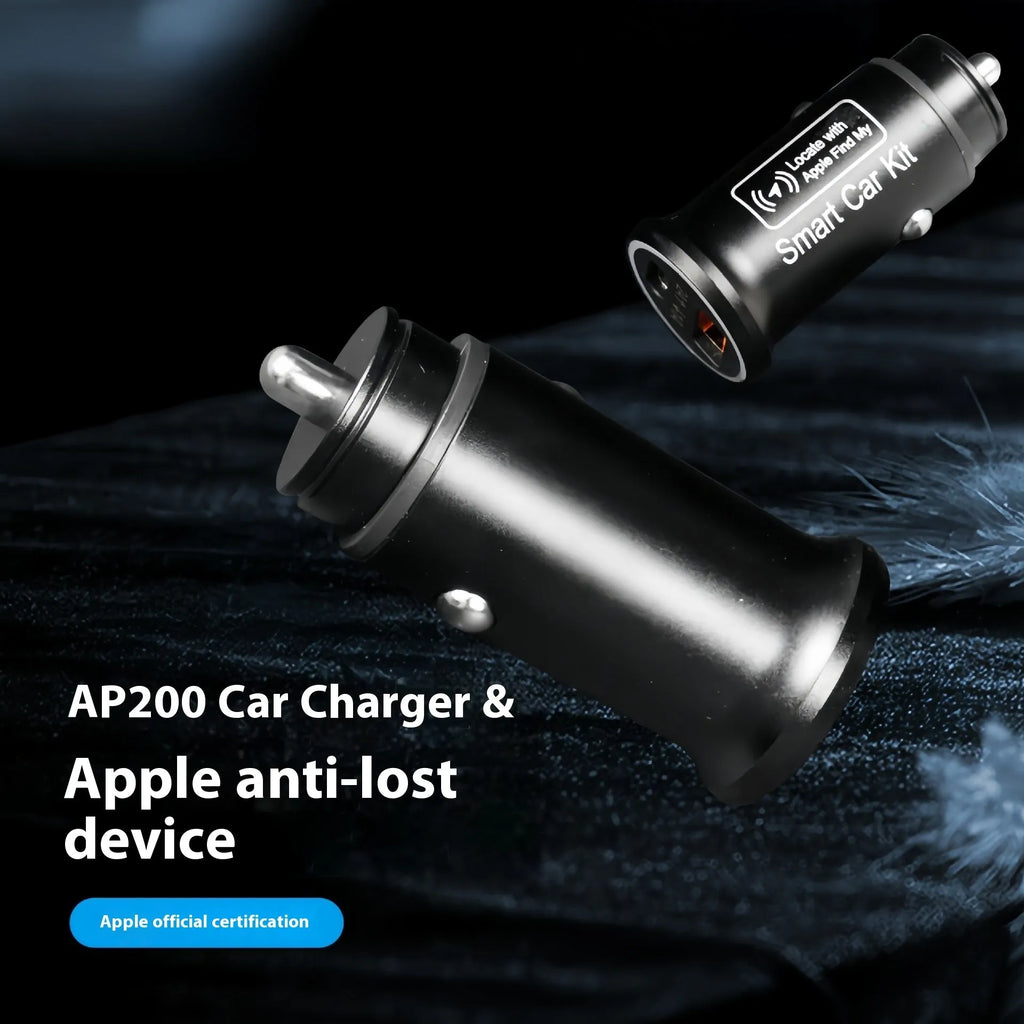 Black ABS car GPS locator device designed to plug into a vehicle's 12V power socket