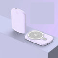 Magnetic wireless power bank, 94x66x13mm plastic shell, 5000mAh or 10000mAh, PD20W, four colours