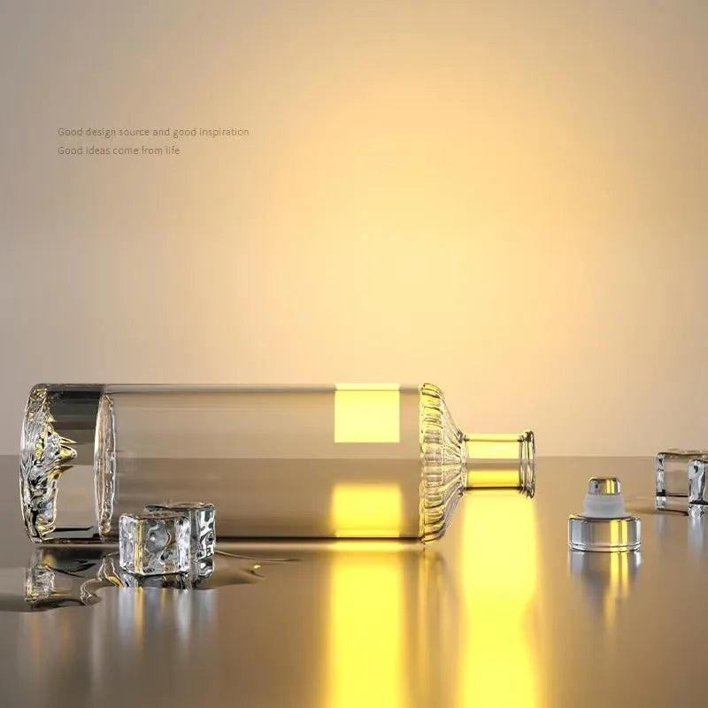 500ml thickened crystal glass wine bottle transparent colour empty