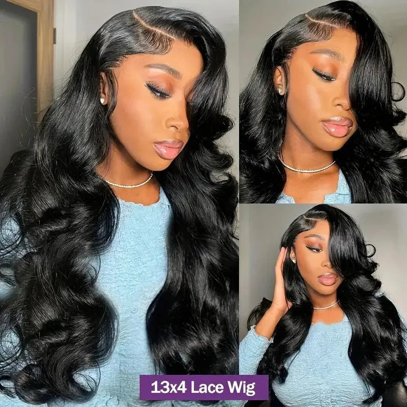 Natural high-temperature fibre front lace wig with medium big wave and side bangs in light gold colour