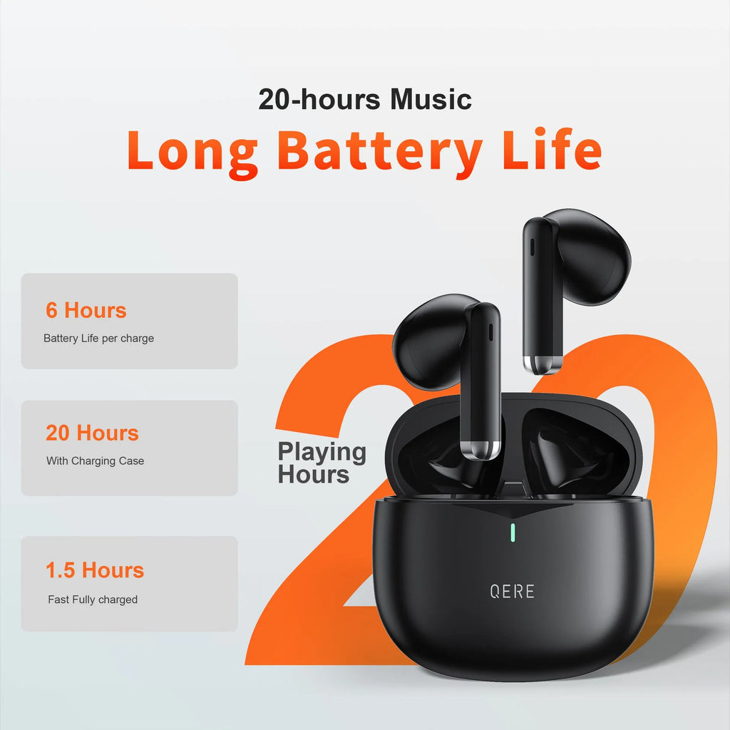 Wireless in-ear gaming headset in black or white with noise reduction and 10-metre range