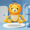 Lion and monkey plush dog toys with squeakers for medium and large breeds