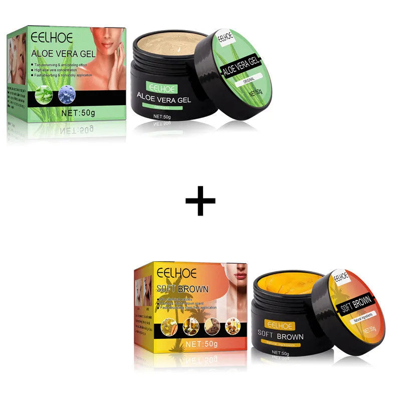 Wheat complexion body tanning cream in 50g pot with compact 5.3cm dimensions
