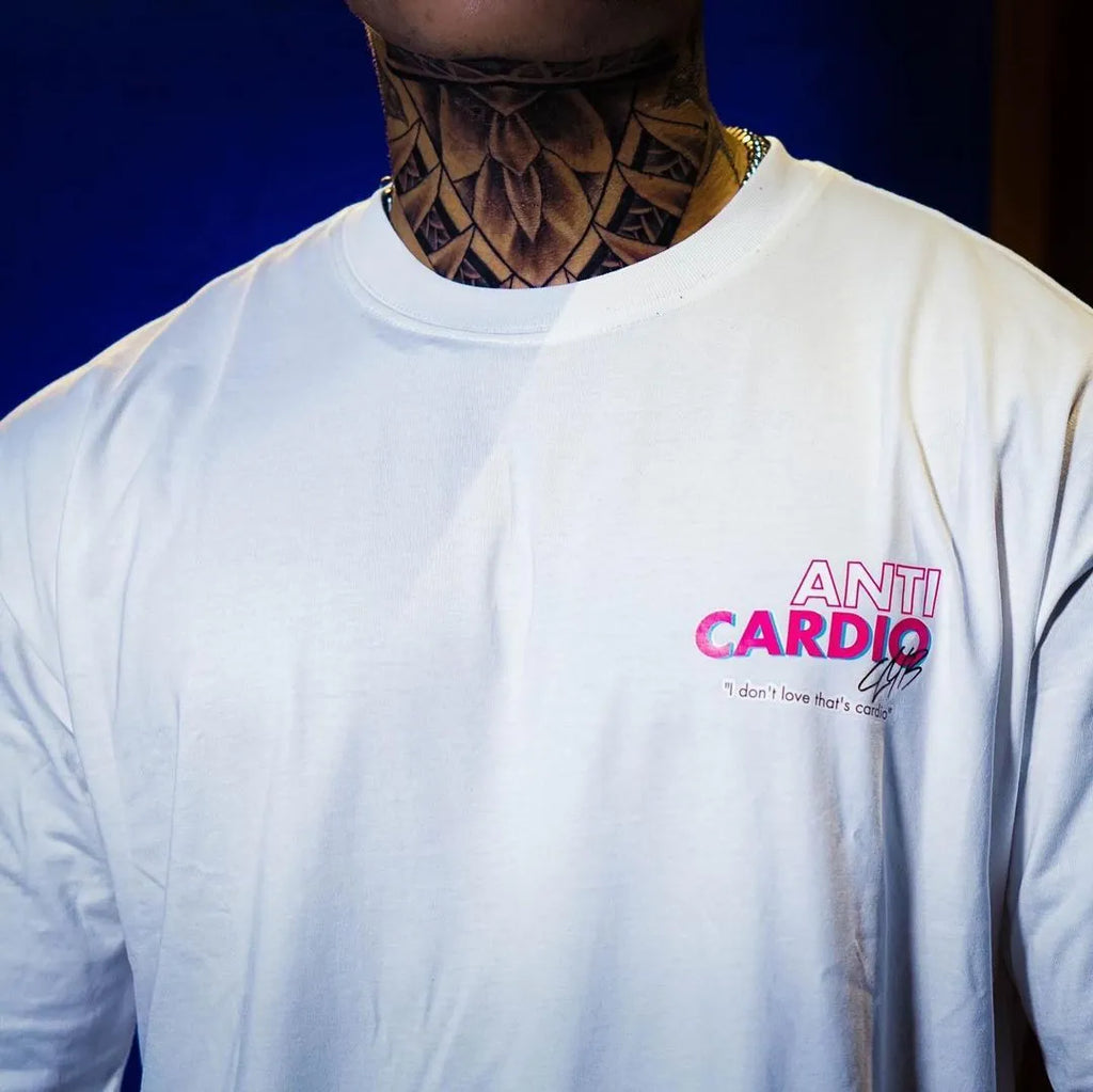 Men's loose cotton half-sleeve T-shirt with round collar, athletic casual fit, black or white, sizes L to 3XL