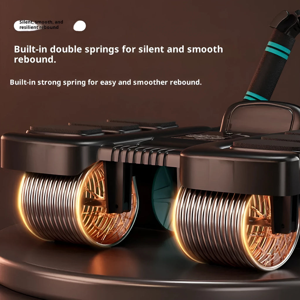 Automatic rebound abdominal wheel for home fitness in black colour