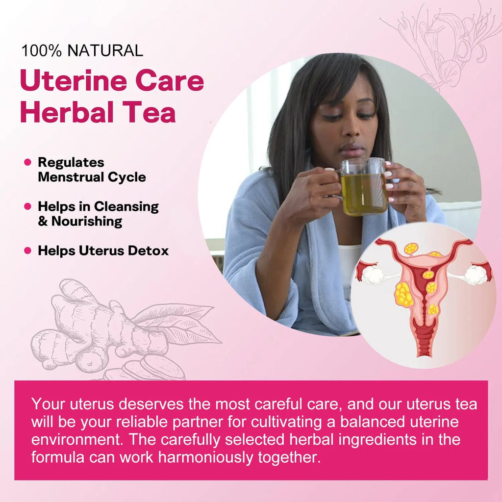 BIYODE uterine care herbal tea bottle with 30 tea bags, tea polyphenols, for women's wellness
