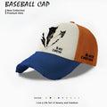 Men's casual beige polyester baseball cap in European and American style