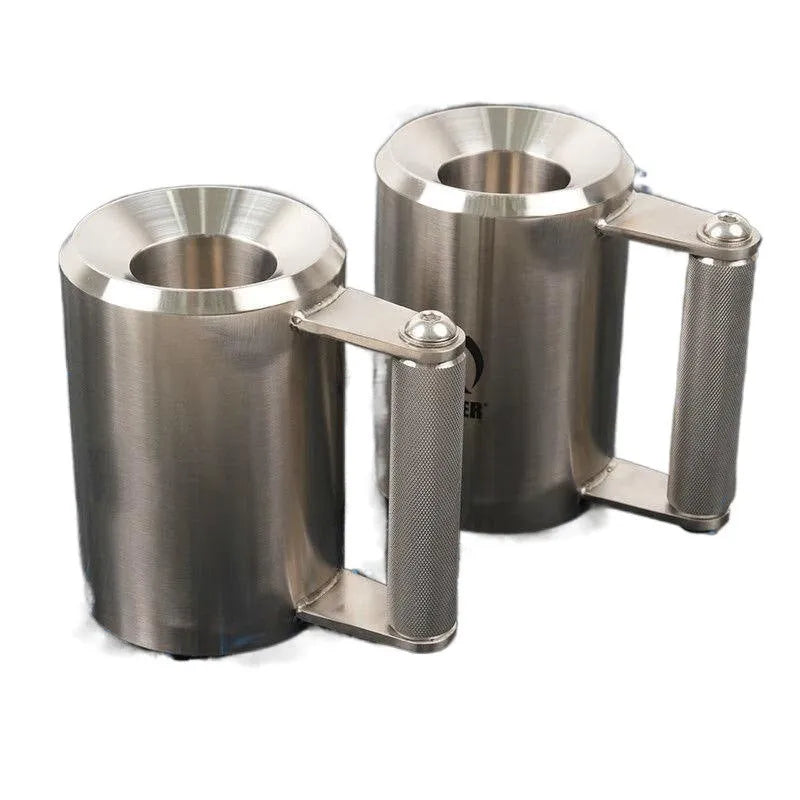 Silver stainless steel dumbbell cup weight plate for barbell weighing 8kg