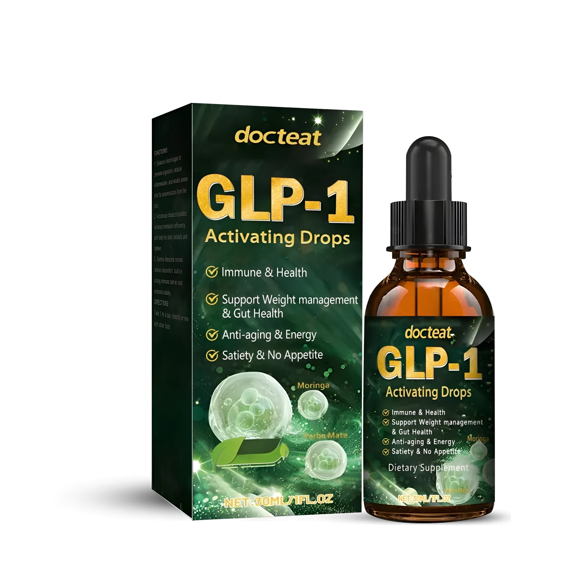 Activating Drops GLP-1 dietary supplement 30ml bottle with dropper