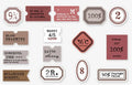 Mini Label Series retro base paper, 45 sheets, 62x45mm, specialty paper, four-colour printing, kraft box