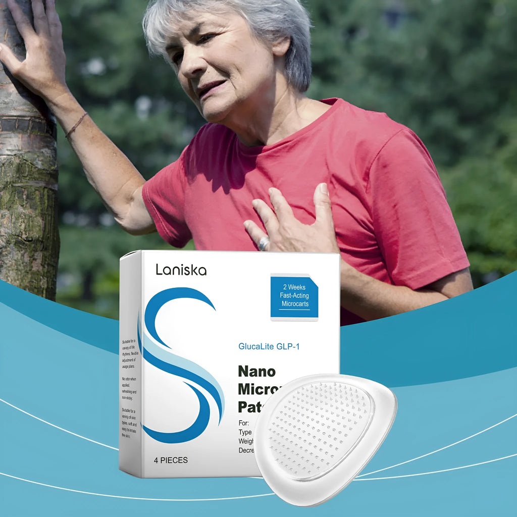 Four gentle care nursing adhesive bandage patches for skin support, shown in pack.