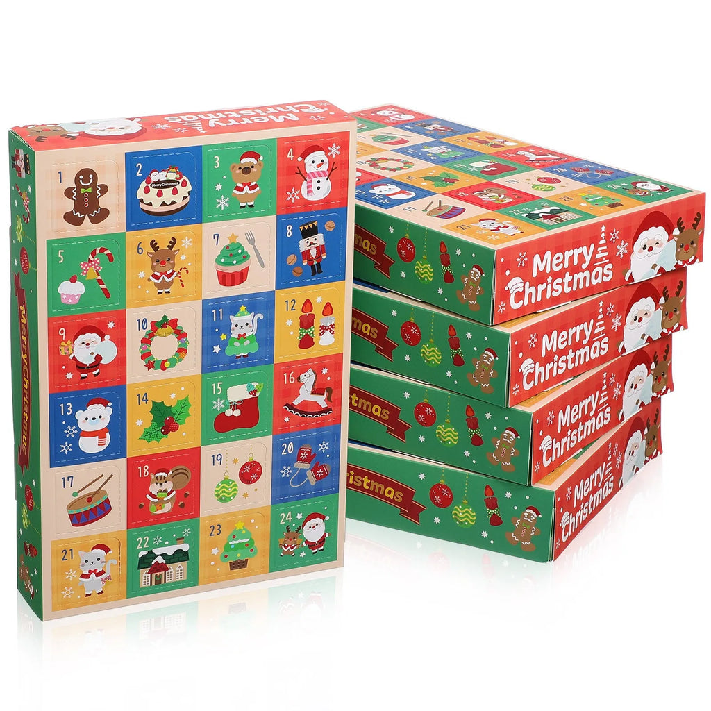 24 grid Christmas gift box blind packaging with surprise calendar design in colour, dimensions 25x17x4cm