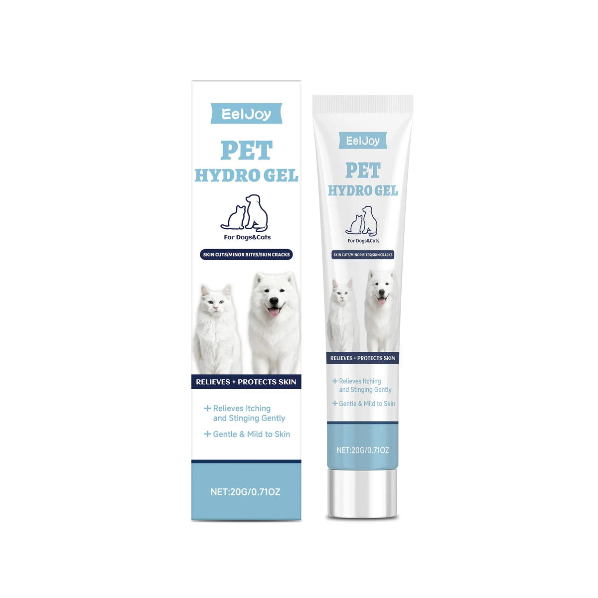 Pet hydro gel 20g tube with soothing formula for dog and cat paw and skin care