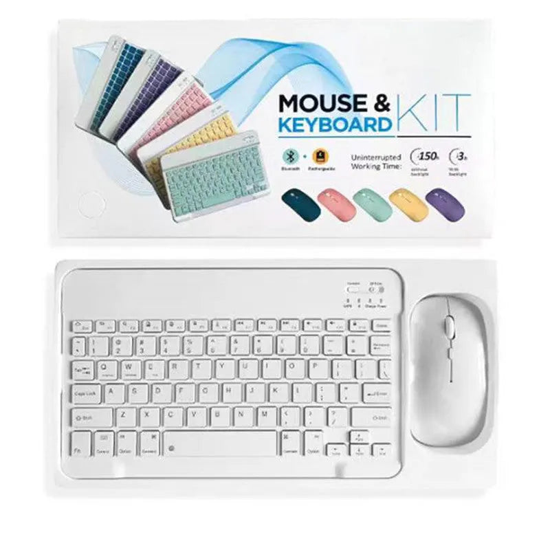 10-inch Bluetooth keyboard and wireless mouse set in selected colour with TY-C interface and USB linker
