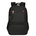 Light grey insulated Oxford cloth backpack with curved shoulder straps and multiple compartments.