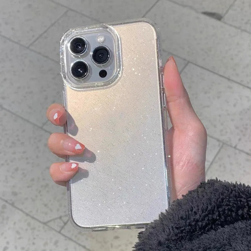 Acrylic thin mobile phone case back cover for iPhone, fine flash colour option, plastic moulding construction