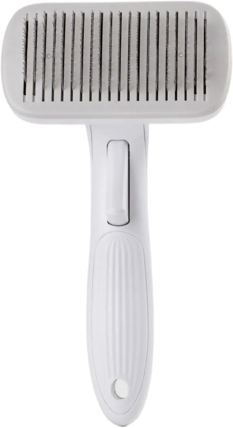 Pet automatic hair removal comb in blue, gray, green or pink for dogs and cats grooming